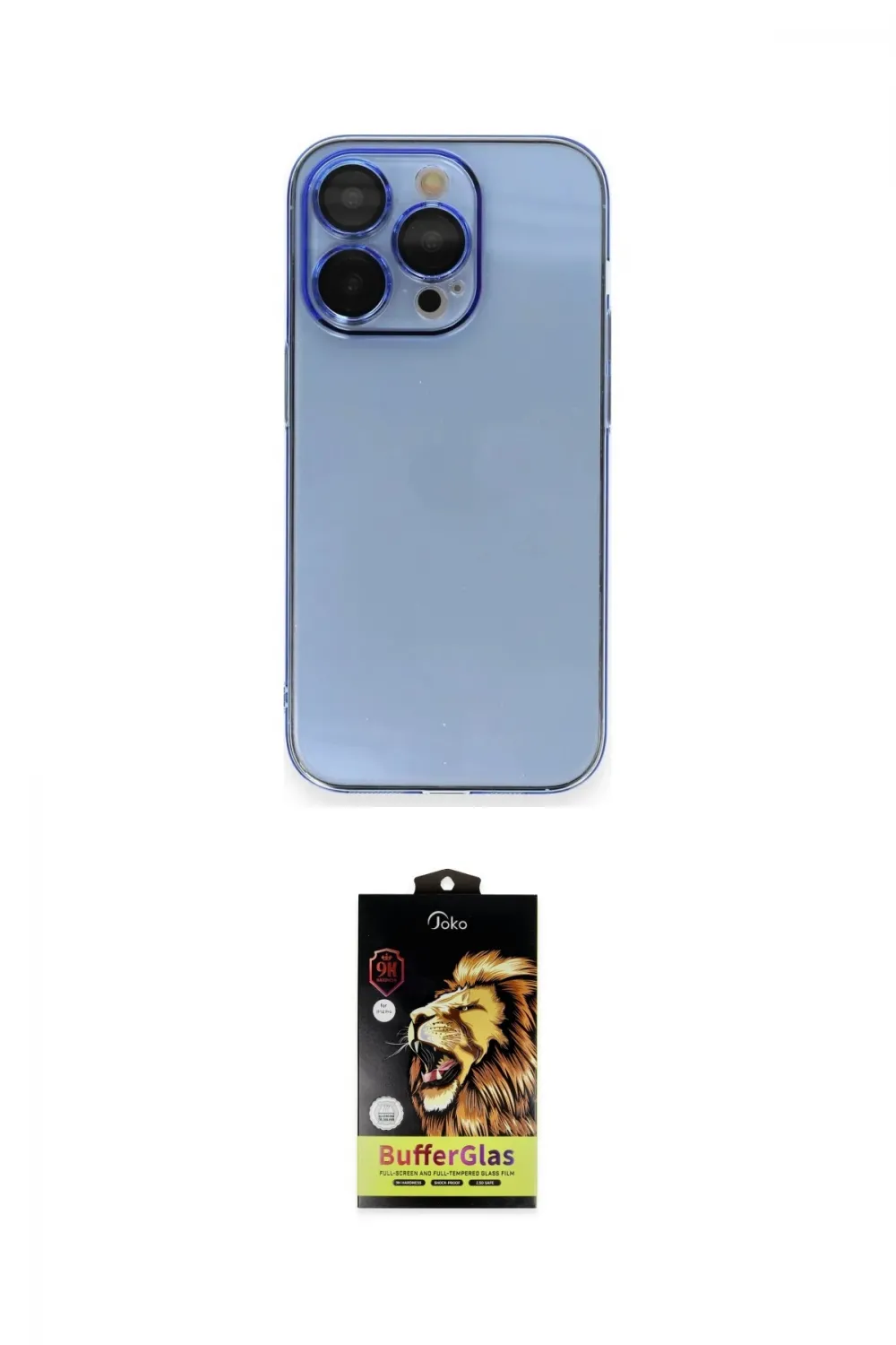 ieg™ iPhone 14 Pro Max Kılıf Siluet Minimal Özel Seri - Siyah Buffer Cam Ekran Koruyucu