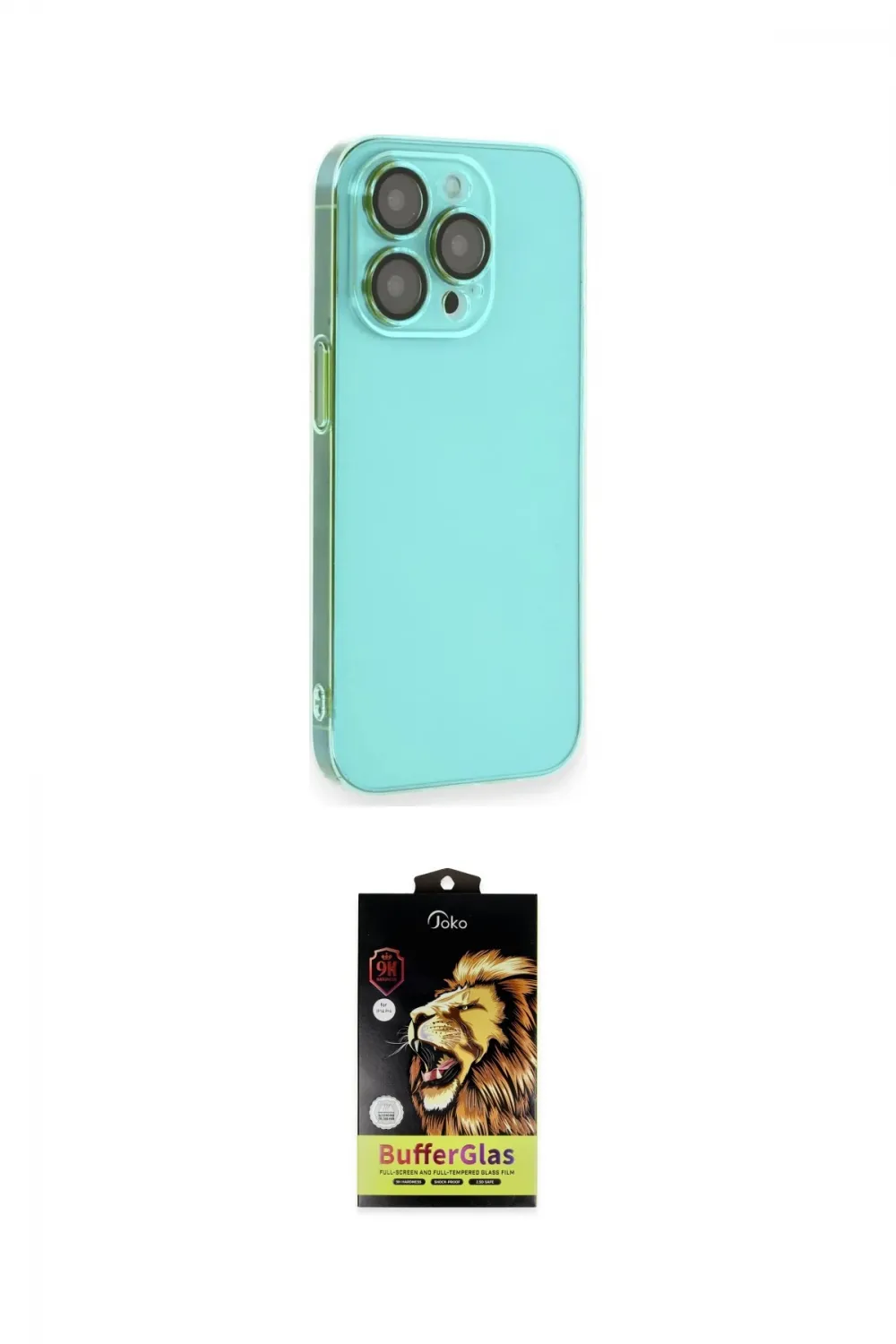 ieg™ iPhone 14 Pro Max Kılıf Siluet Minimal Özel Seri - Siyah Buffer Cam Ekran Koruyucu