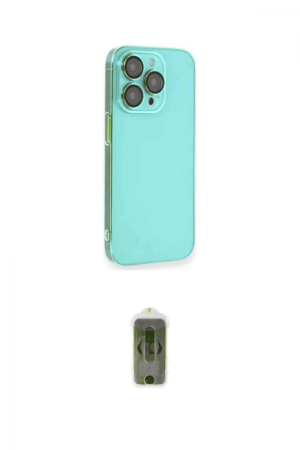 ieg™ iPhone 14 Pro Max Kılıf Siluet Minimal Özel Seri - Siyah Joko Magic 5D Hayalet Cam