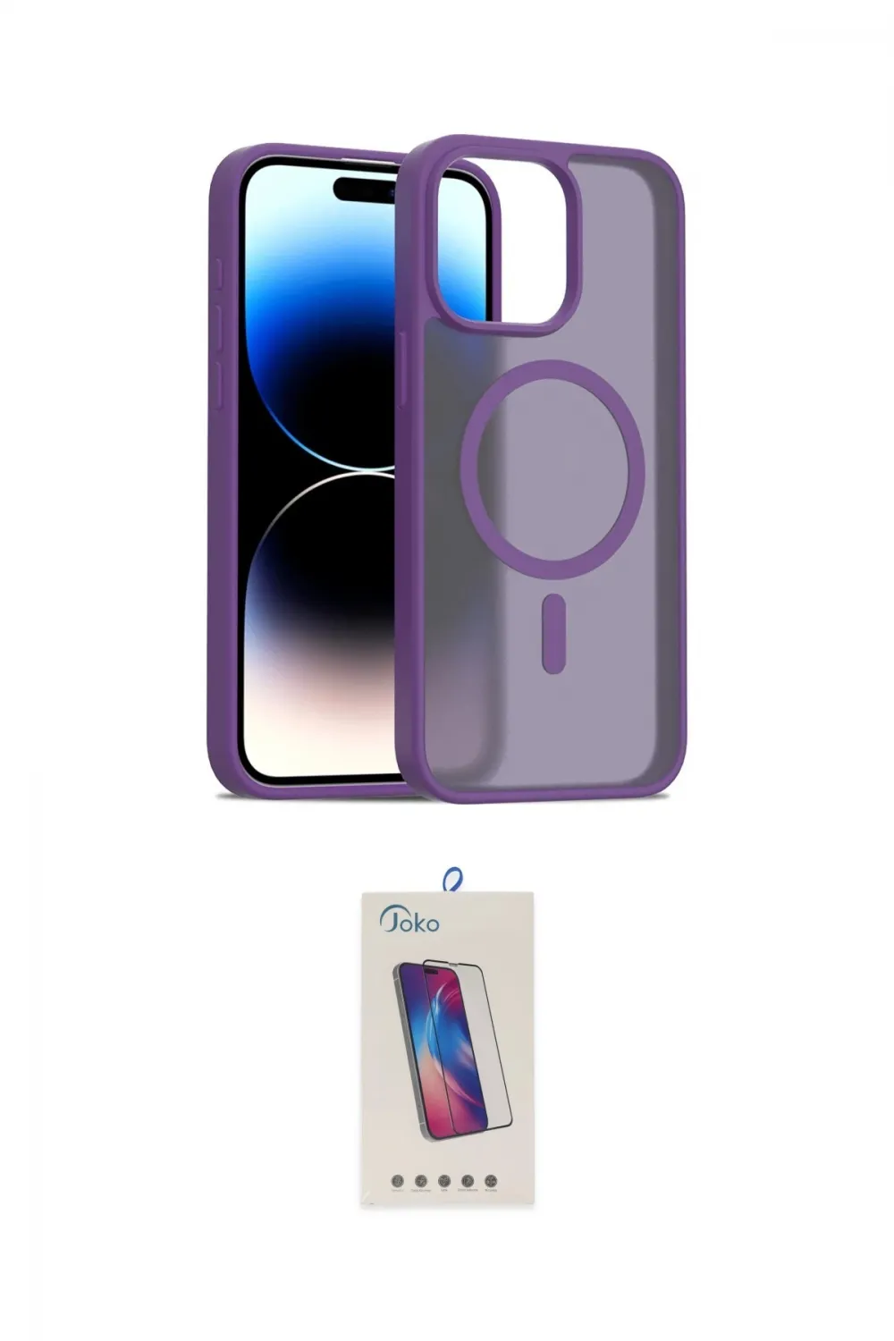 ieg™ iPhone 14 Pro Max Kılıf Siluet Minimal Prime - Siyah Joko 5D Cam
