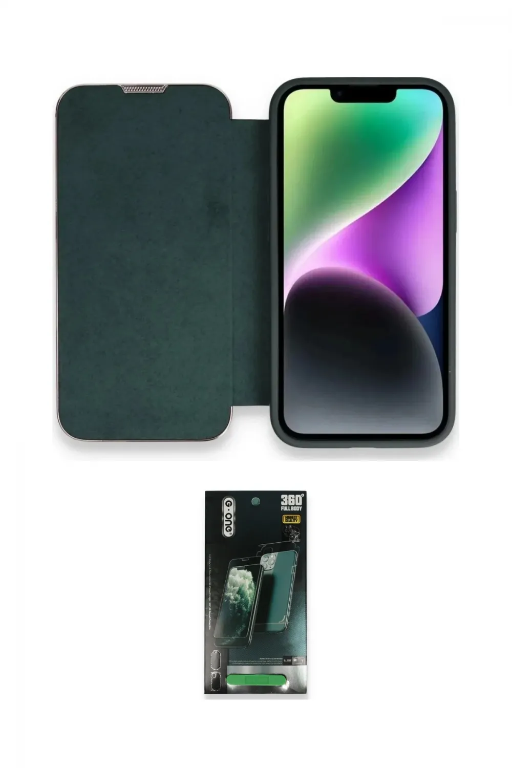 ieg™ iPhone 14 Pro Max Kılıf Siluet Minimal Serisi - Şeffaf 360 Full Body Arka Koruyucu