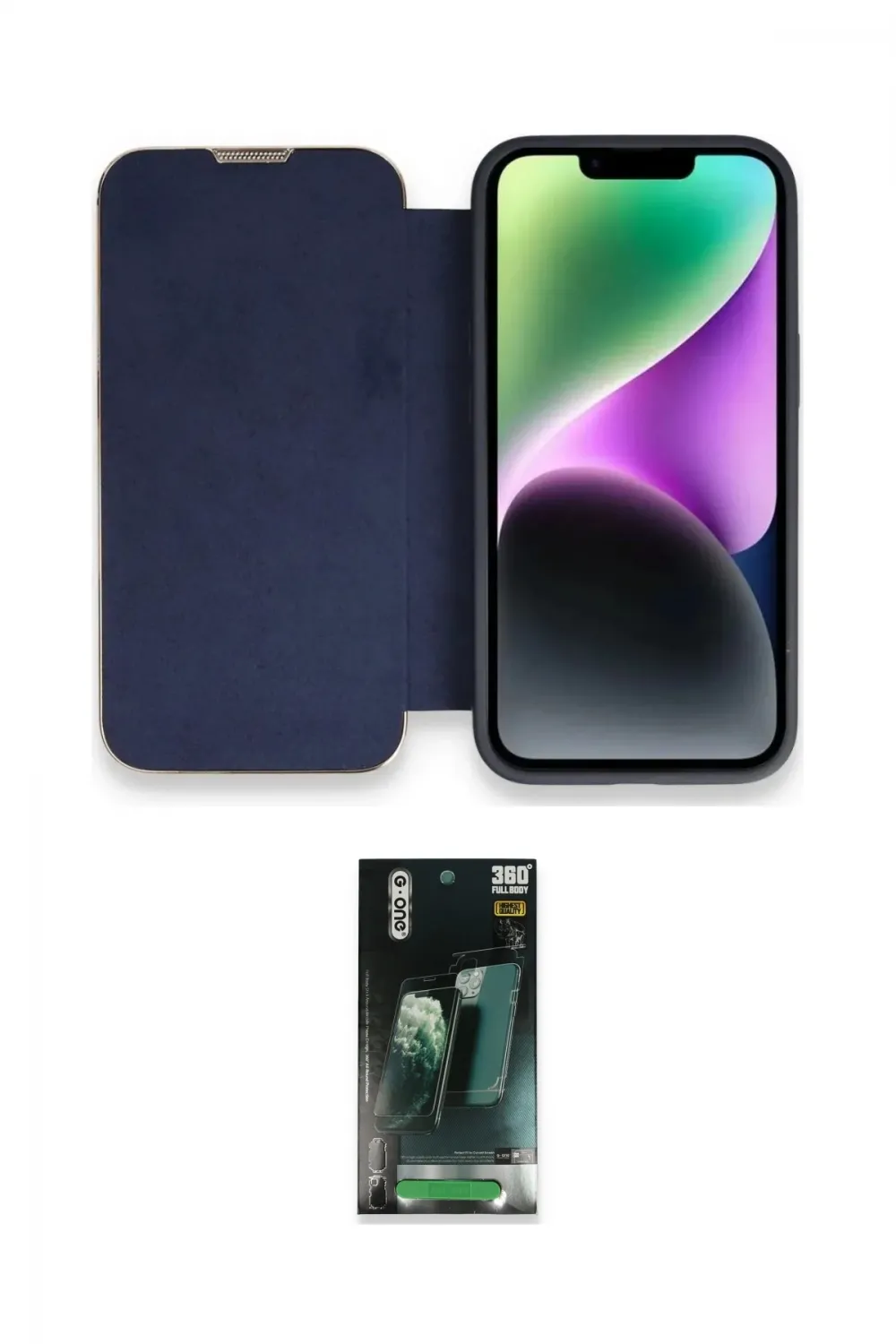 ieg™ iPhone 14 Pro Max Kılıf Siluet Minimal Serisi - Şeffaf 360 Full Body Arka Koruyucu