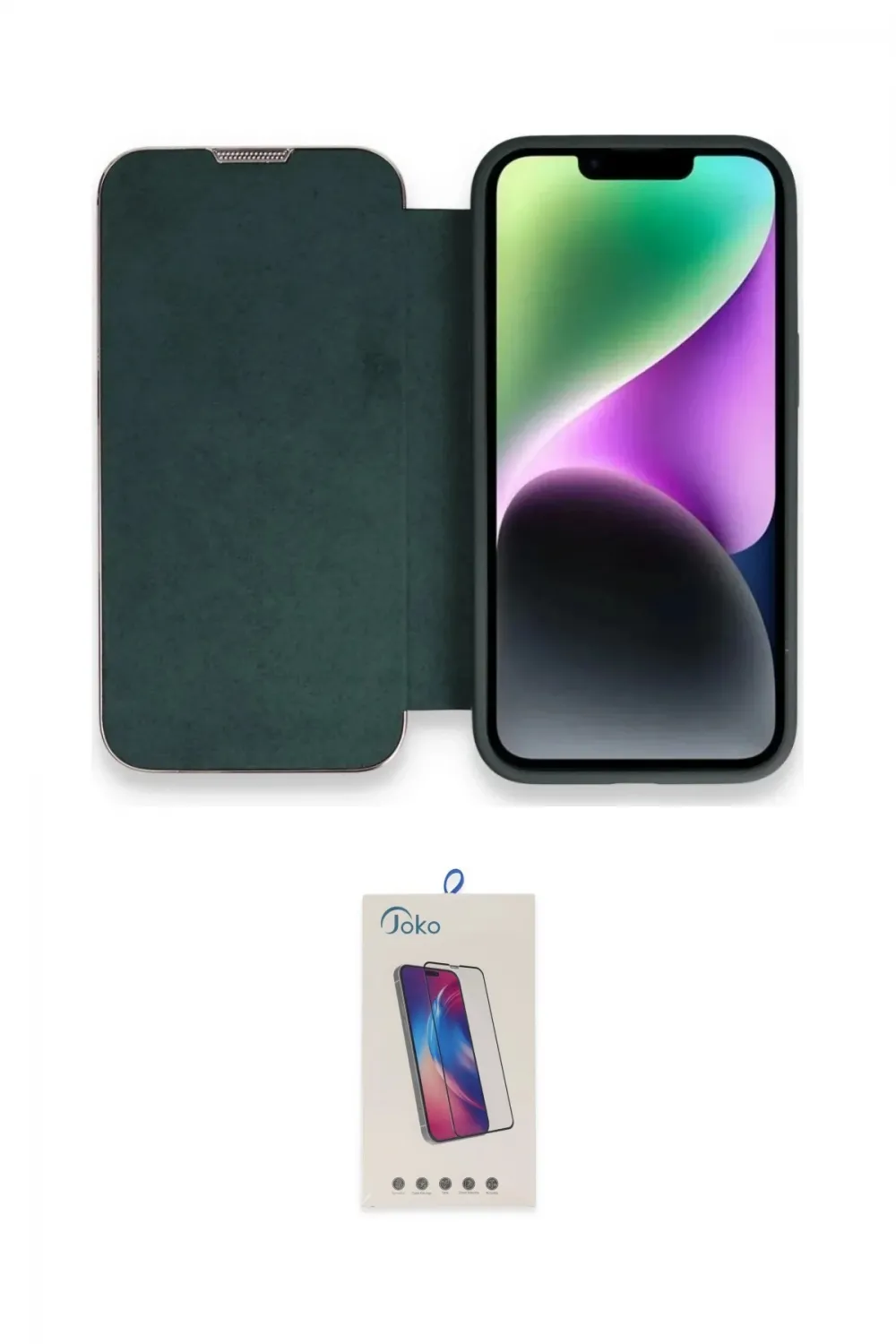 ieg™ iPhone 14 Pro Max Kılıf Siluet Minimal Serisi - Siyah Joko 5D Cam