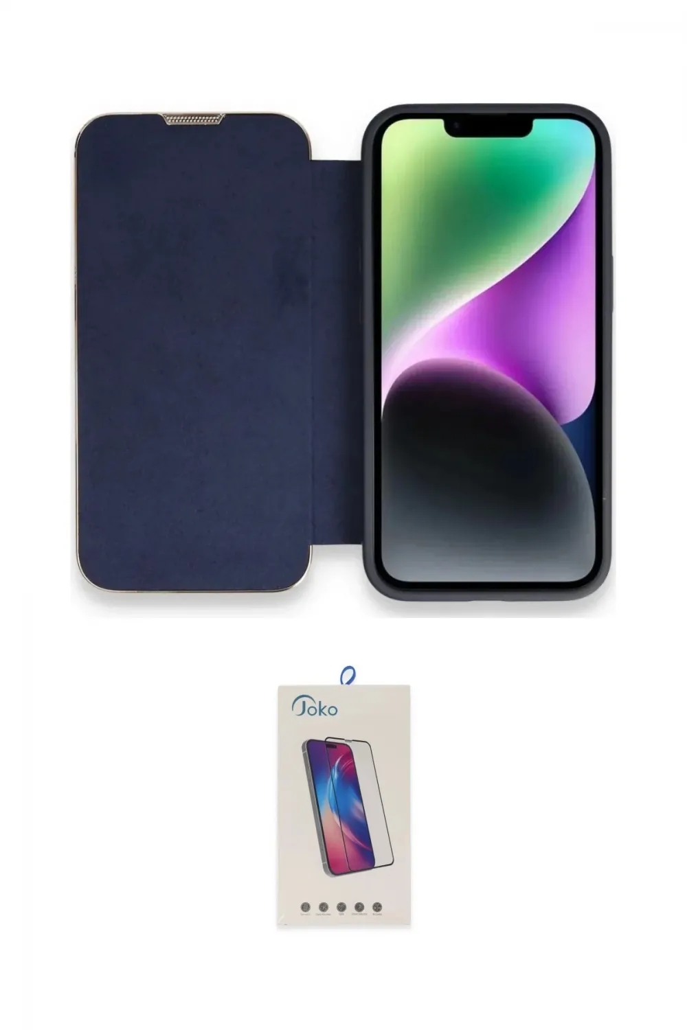 ieg™ iPhone 14 Pro Max Kılıf Siluet Minimal Serisi - Siyah Joko 5D Cam