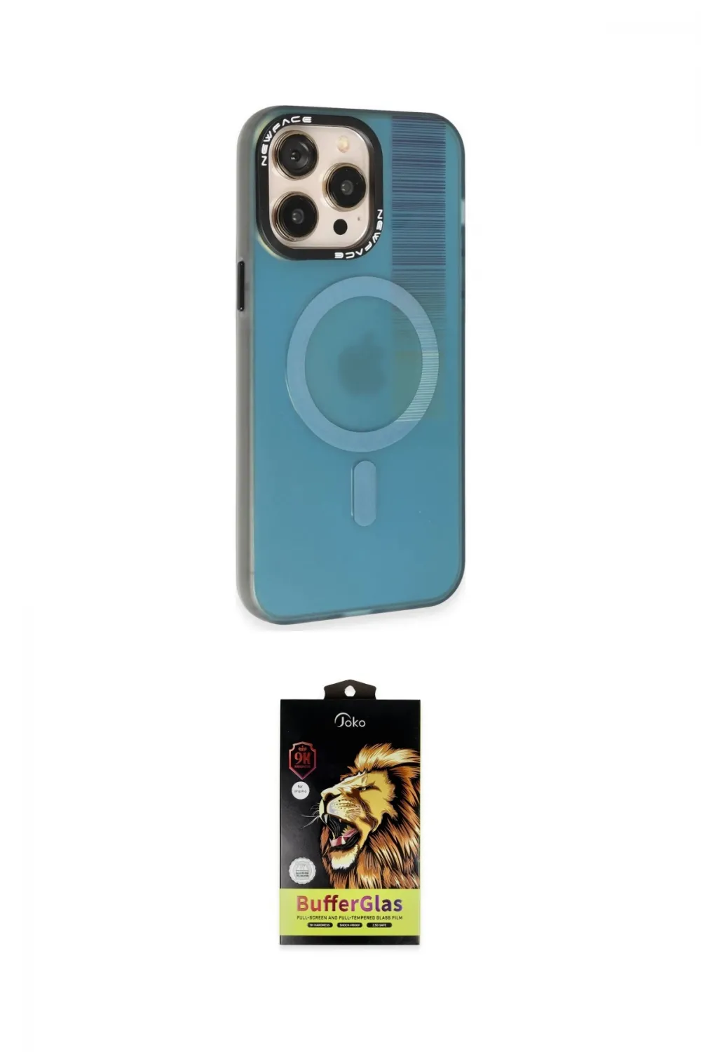 ieg™ iPhone 14 Pro Max Kılıf Siluet Modern Koleksiyonu - Siyah Buffer Cam Ekran Koruyucu