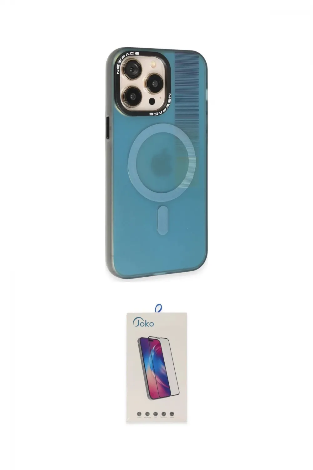 ieg™ iPhone 14 Pro Max Kılıf Siluet Modern Koleksiyonu - Siyah Joko 5D Cam