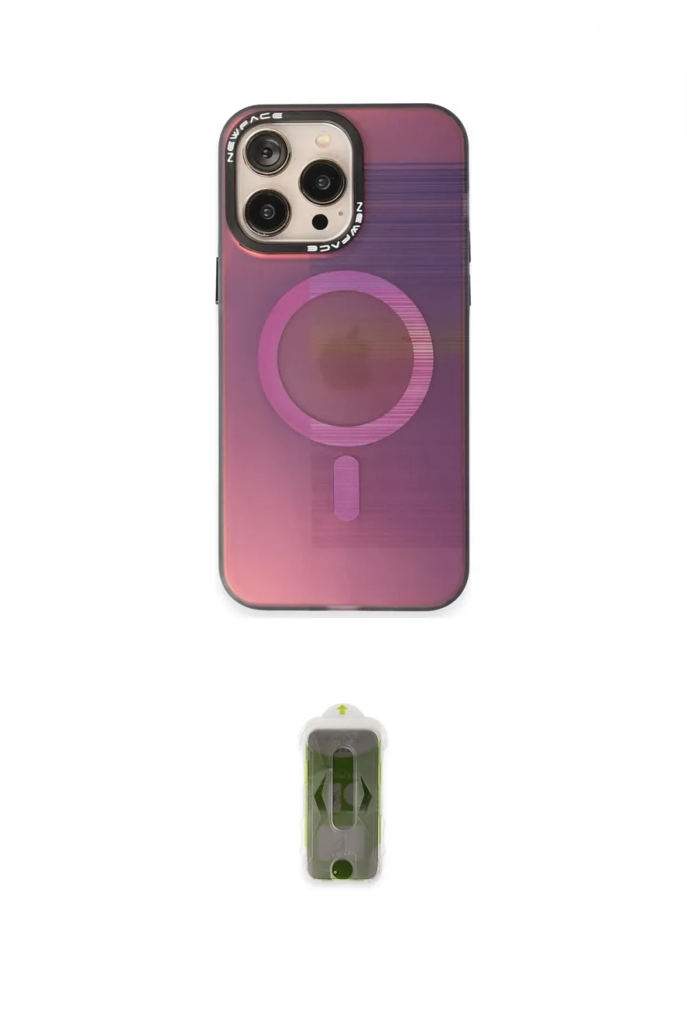 ieg™ iPhone 14 Pro Max Kılıf Siluet Modern Koleksiyonu - Siyah Joko Magic 5D Hayalet Cam