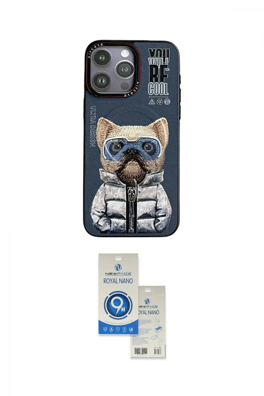 ieg™ iPhone 14 Pro Max Kılıf Siluet Modern Özel Seri - Şeffaf Royal Nano Ekran Koruyucu