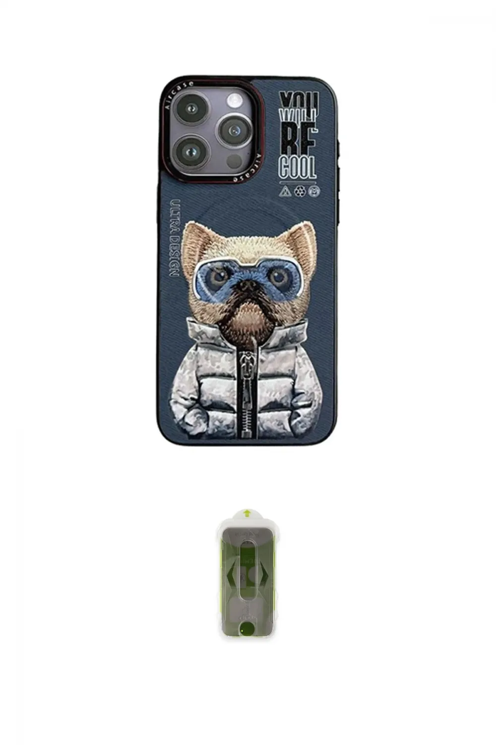 ieg™ iPhone 14 Pro Max Kılıf Siluet Modern Özel Seri - Siyah Joko Magic 5D Hayalet Cam