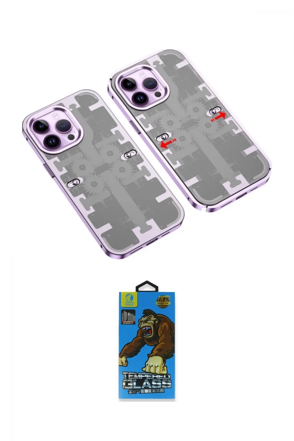 ieg™ iPhone 14 Pro Max Kılıf Ufuk Doku Prime - Siyah 18D Cam Ekran Koruyucu