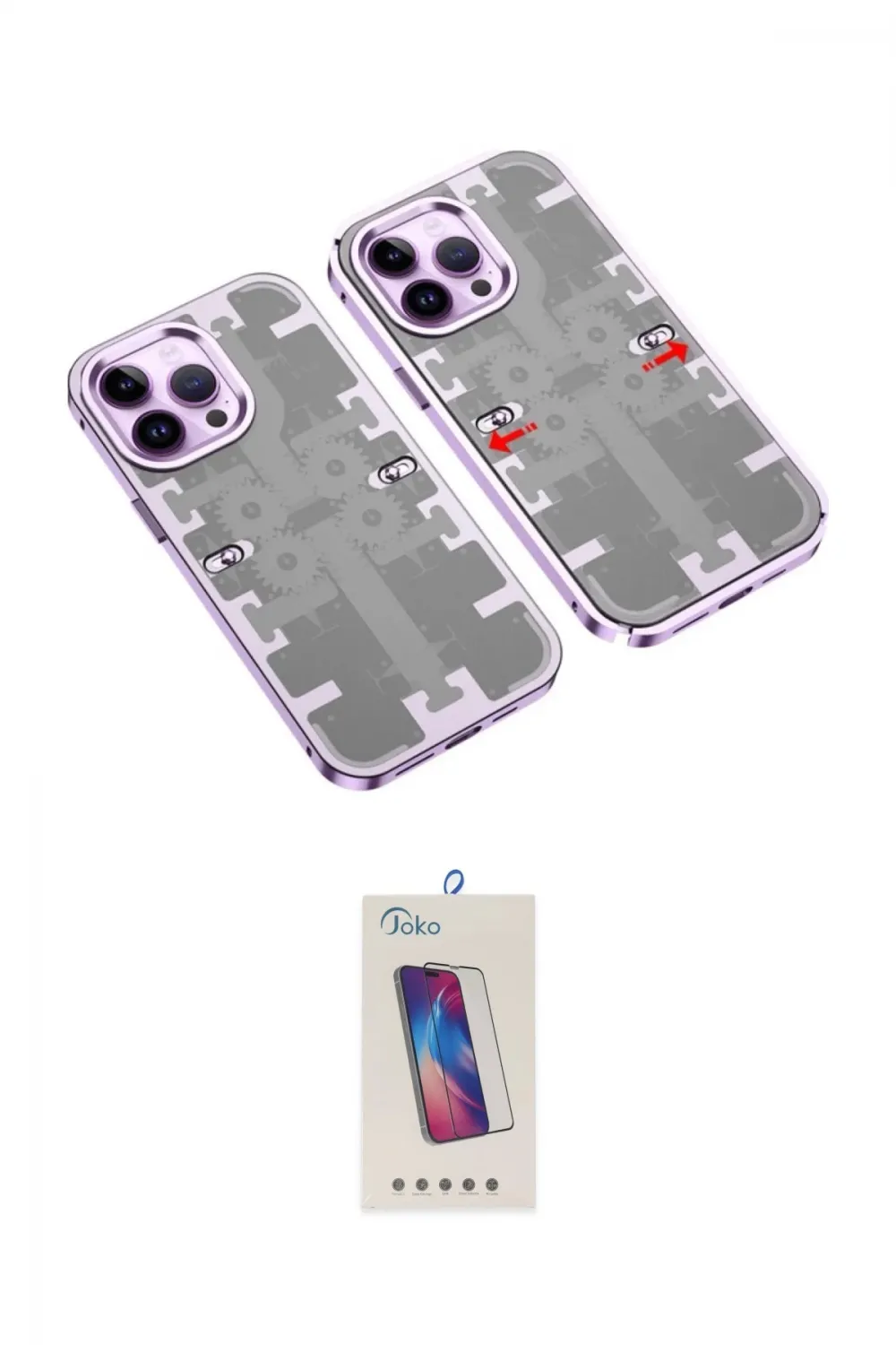 ieg™ iPhone 14 Pro Max Kılıf Ufuk Doku Prime - Siyah Joko 5D Cam