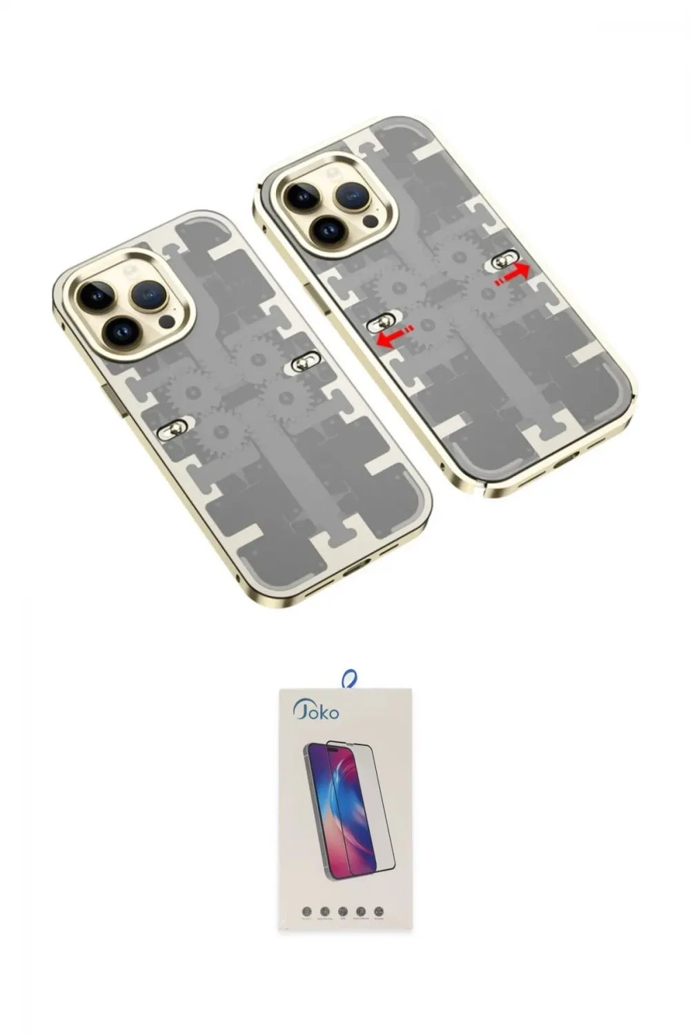 ieg™ iPhone 14 Pro Max Kılıf Ufuk Doku Prime - Siyah Joko 5D Cam