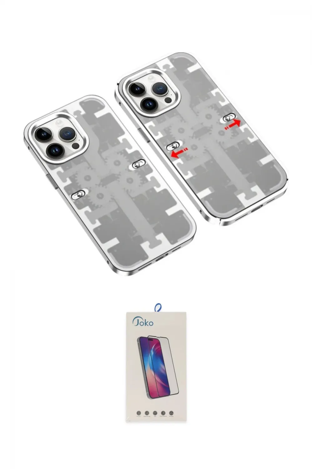 ieg™ iPhone 14 Pro Max Kılıf Ufuk Doku Prime - Siyah Joko 5D Cam