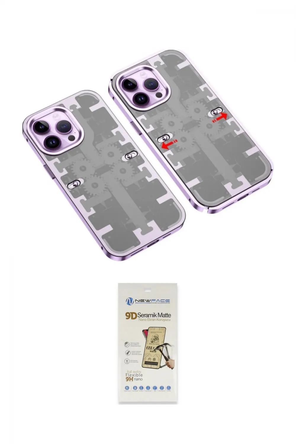 ieg™ iPhone 14 Pro Max Kılıf Ufuk Doku Prime - Siyah Mat Seramik Nano Ekran Koruyucu