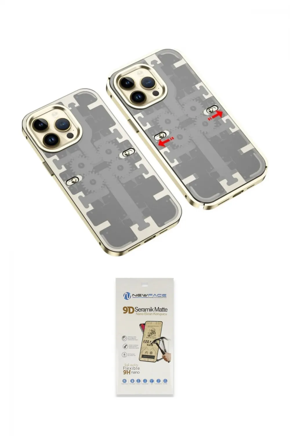 ieg™ iPhone 14 Pro Max Kılıf Ufuk Doku Prime - Siyah Mat Seramik Nano Ekran Koruyucu