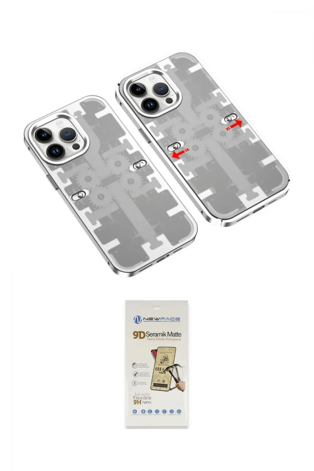 ieg™ iPhone 14 Pro Max Kılıf Ufuk Doku Prime - Siyah Mat Seramik Nano Ekran Koruyucu