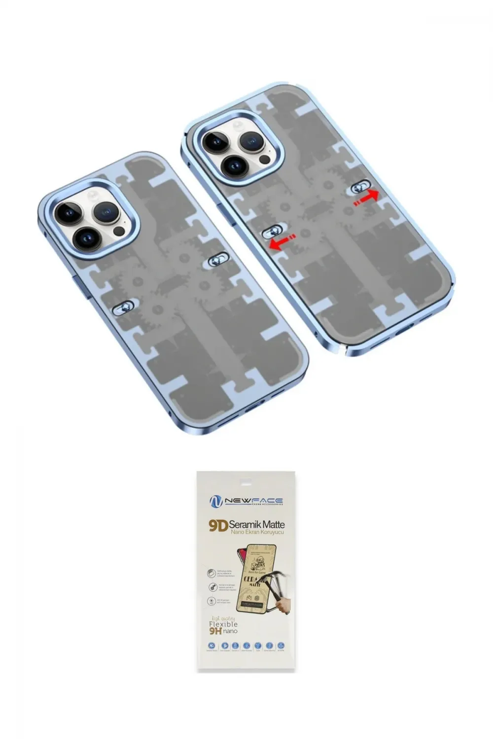 ieg™ iPhone 14 Pro Max Kılıf Ufuk Doku Prime - Siyah Mat Seramik Nano Ekran Koruyucu