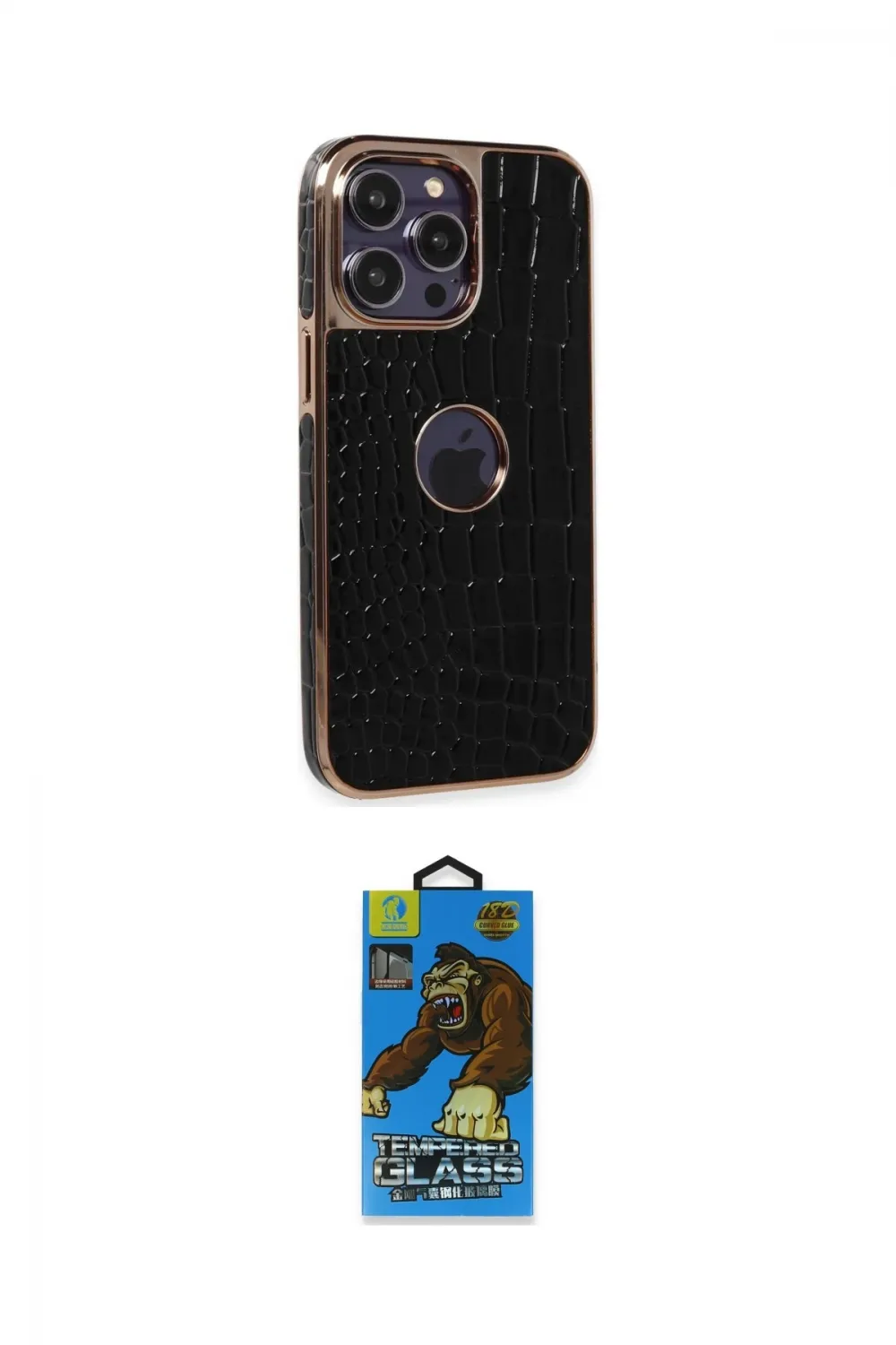 ieg™ iPhone 14 Pro Max Kılıf Ufuk Form Prime - Siyah 18D Cam Ekran Koruyucu