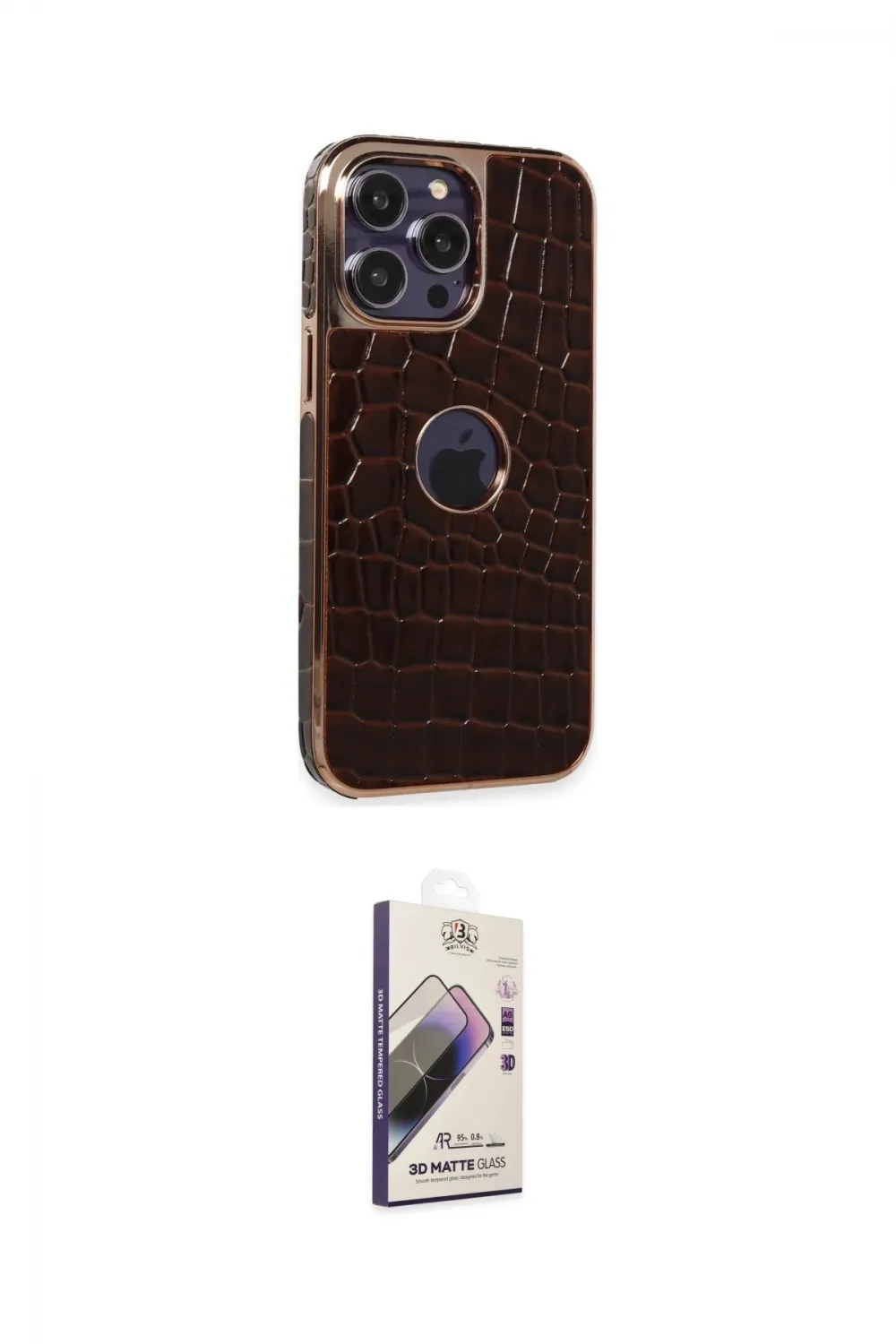ieg™ iPhone 14 Pro Max Kılıf Ufuk Form Prime - Siyah Bilvis 3D Mat Cam Ekran Koruyucu