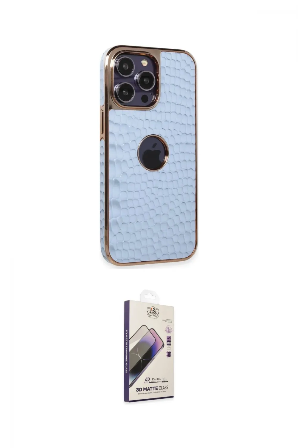 ieg™ iPhone 14 Pro Max Kılıf Ufuk Form Prime - Siyah Bilvis 3D Mat Cam Ekran Koruyucu