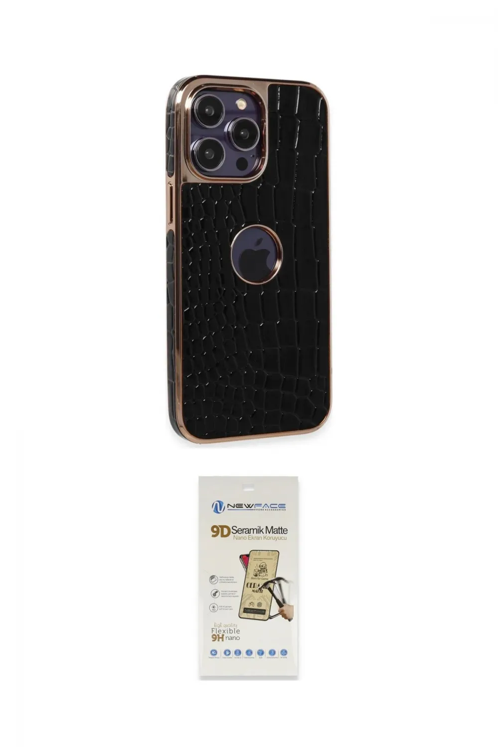 ieg™ iPhone 14 Pro Max Kılıf Ufuk Form Prime - Siyah Mat Seramik Nano Ekran Koruyucu