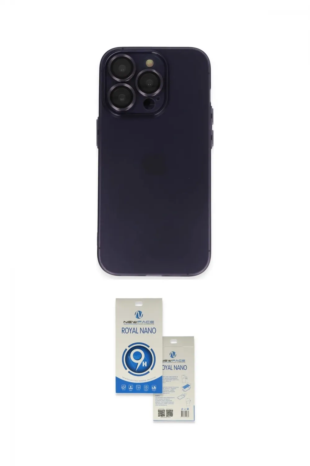 ieg™ iPhone 14 Pro Max Kılıf Ufuk Minimal Özel Seri - Şeffaf Royal Nano Ekran Koruyucu