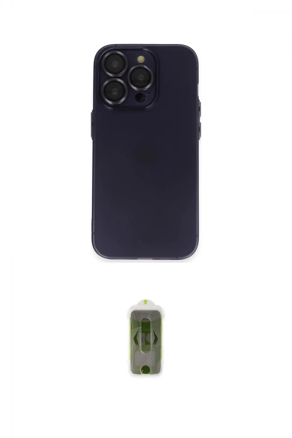 ieg™ iPhone 14 Pro Max Kılıf Ufuk Minimal Özel Seri - Siyah Joko Magic 5D Hayalet Cam
