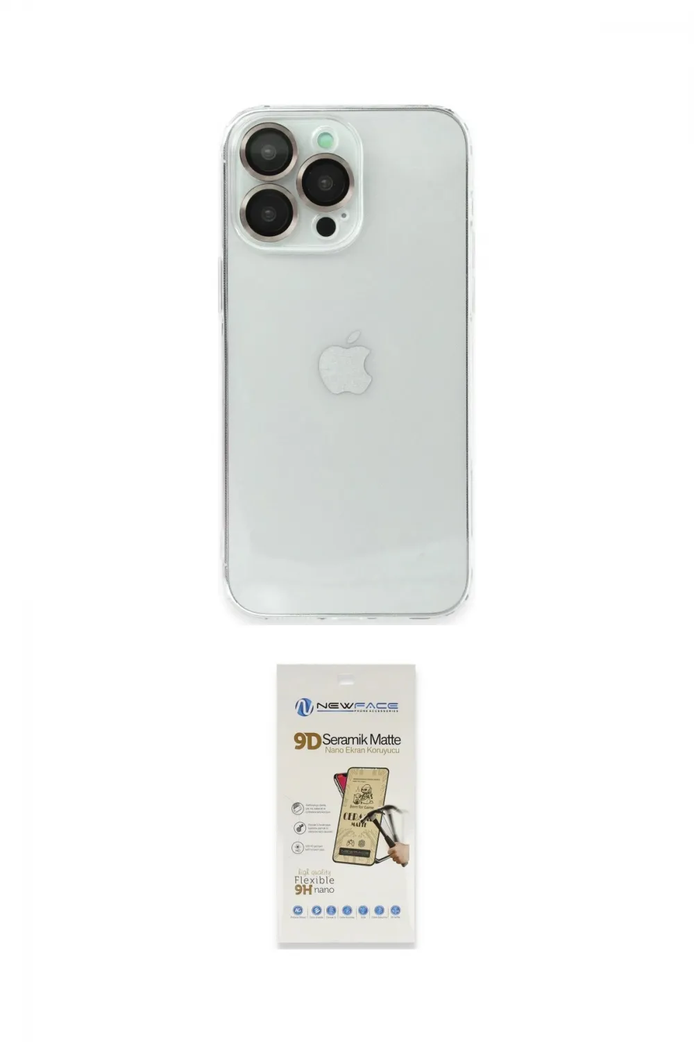 ieg™ iPhone 14 Pro Max Kılıf Ufuk Minimal Özel Seri - Siyah Mat Seramik Nano Ekran Koruyucu