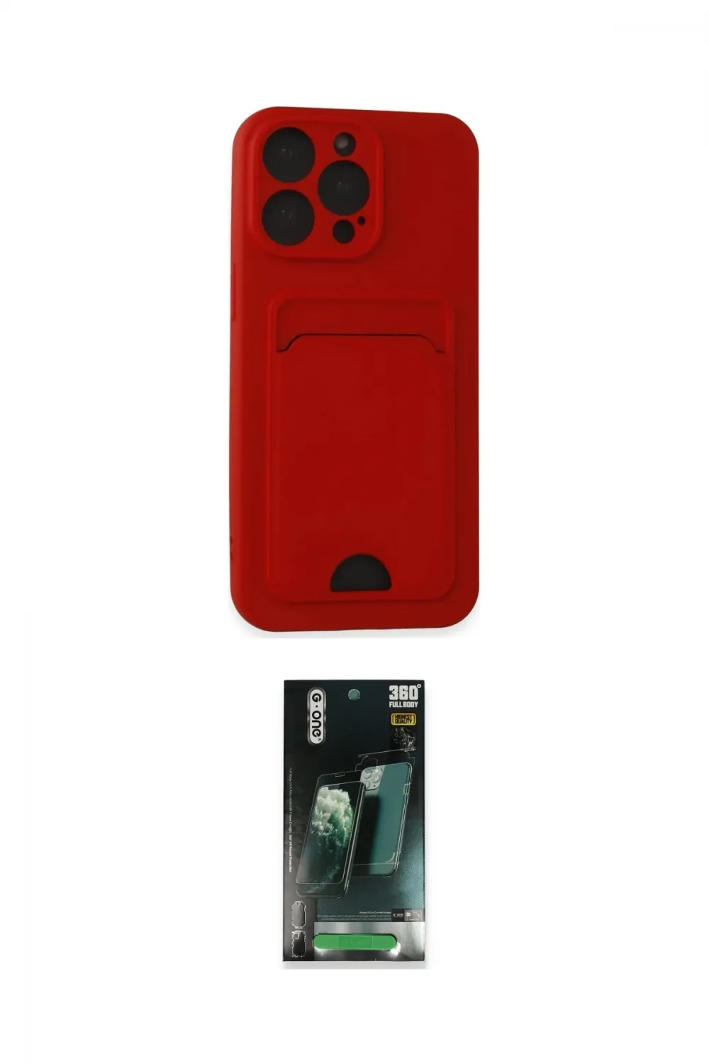 ieg™ iPhone 14 Pro Max Kılıf Vadi Çizgi Prime - Şeffaf 360 Full Body Arka Koruyucu