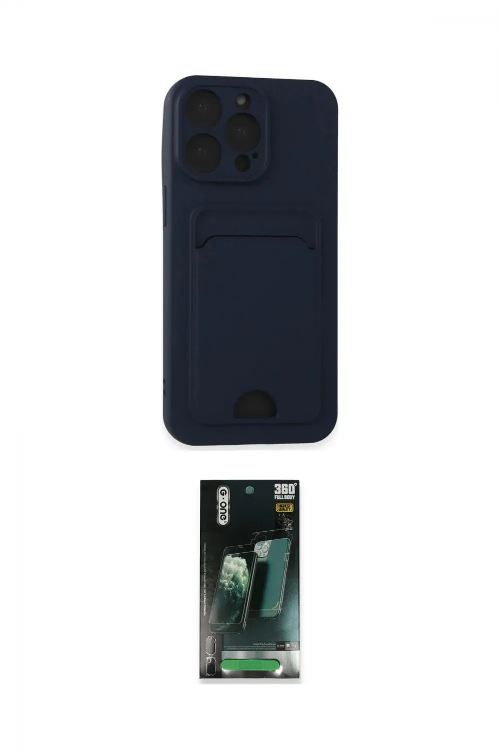 ieg™ iPhone 14 Pro Max Kılıf Vadi Çizgi Prime - Şeffaf 360 Full Body Arka Koruyucu