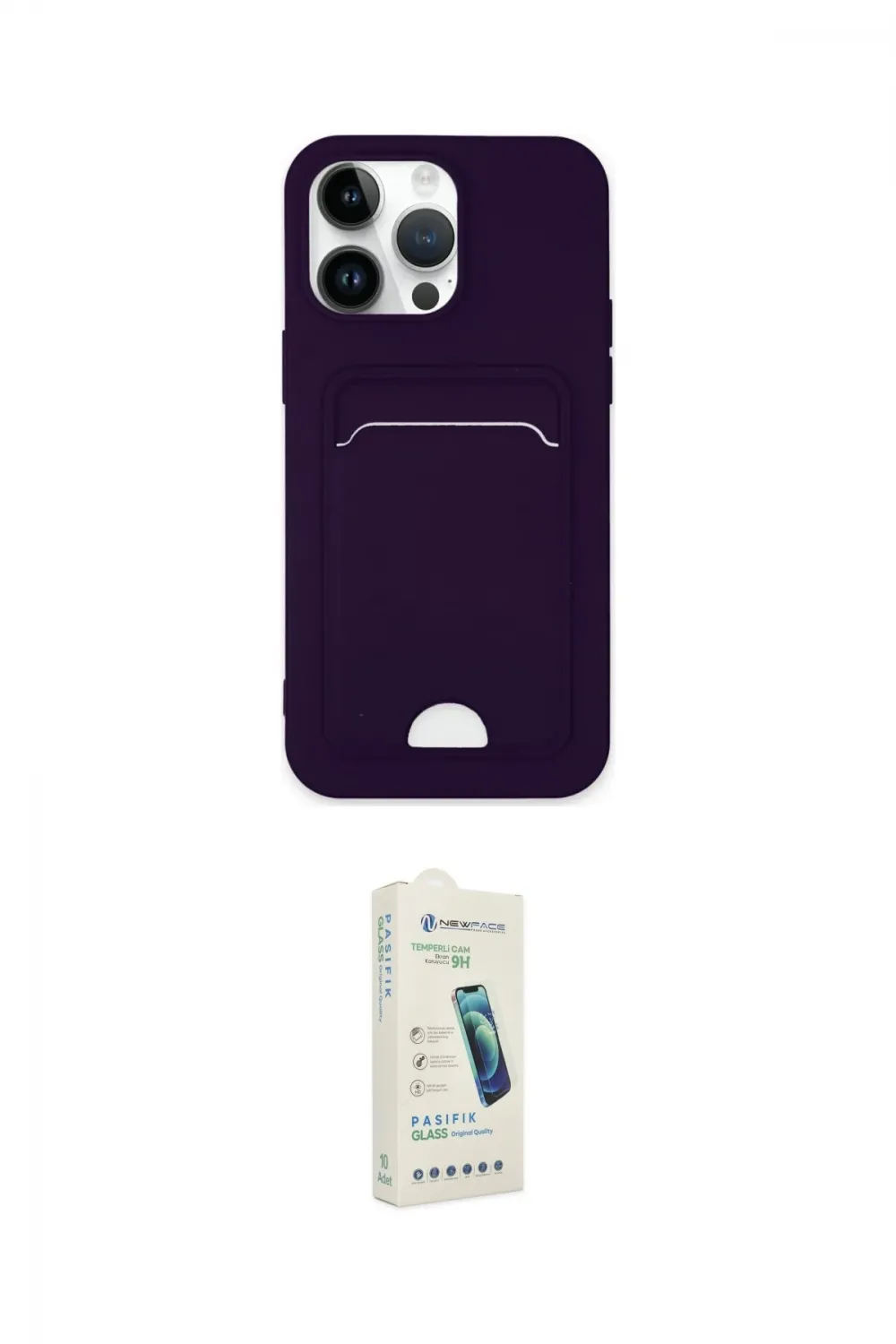 ieg™ iPhone 14 Pro Max Kılıf Vadi Çizgi Prime - Şeffaf Pasifik Cam Ekran Koruyucu
