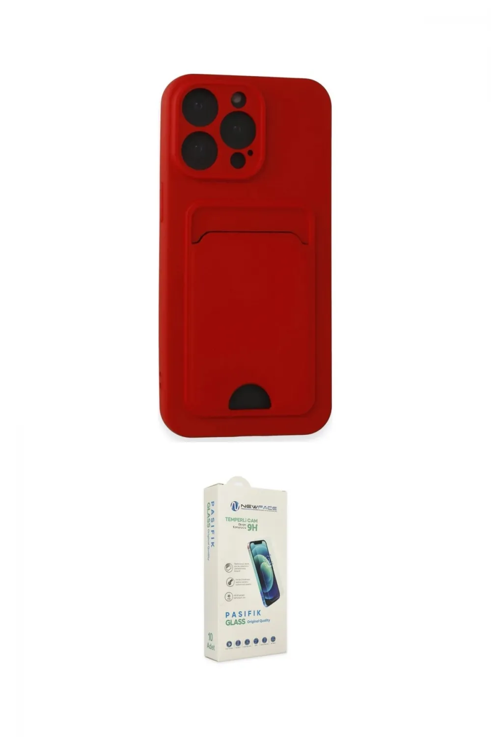 ieg™ iPhone 14 Pro Max Kılıf Vadi Çizgi Prime - Şeffaf Pasifik Cam Ekran Koruyucu