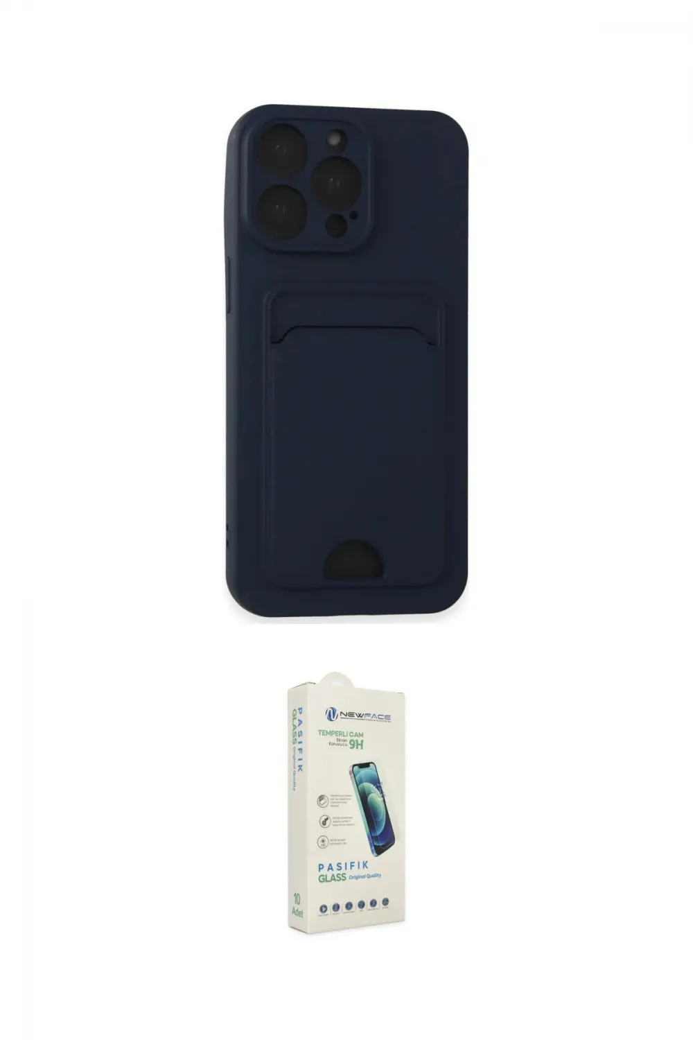 ieg™ iPhone 14 Pro Max Kılıf Vadi Çizgi Prime - Şeffaf Pasifik Cam Ekran Koruyucu