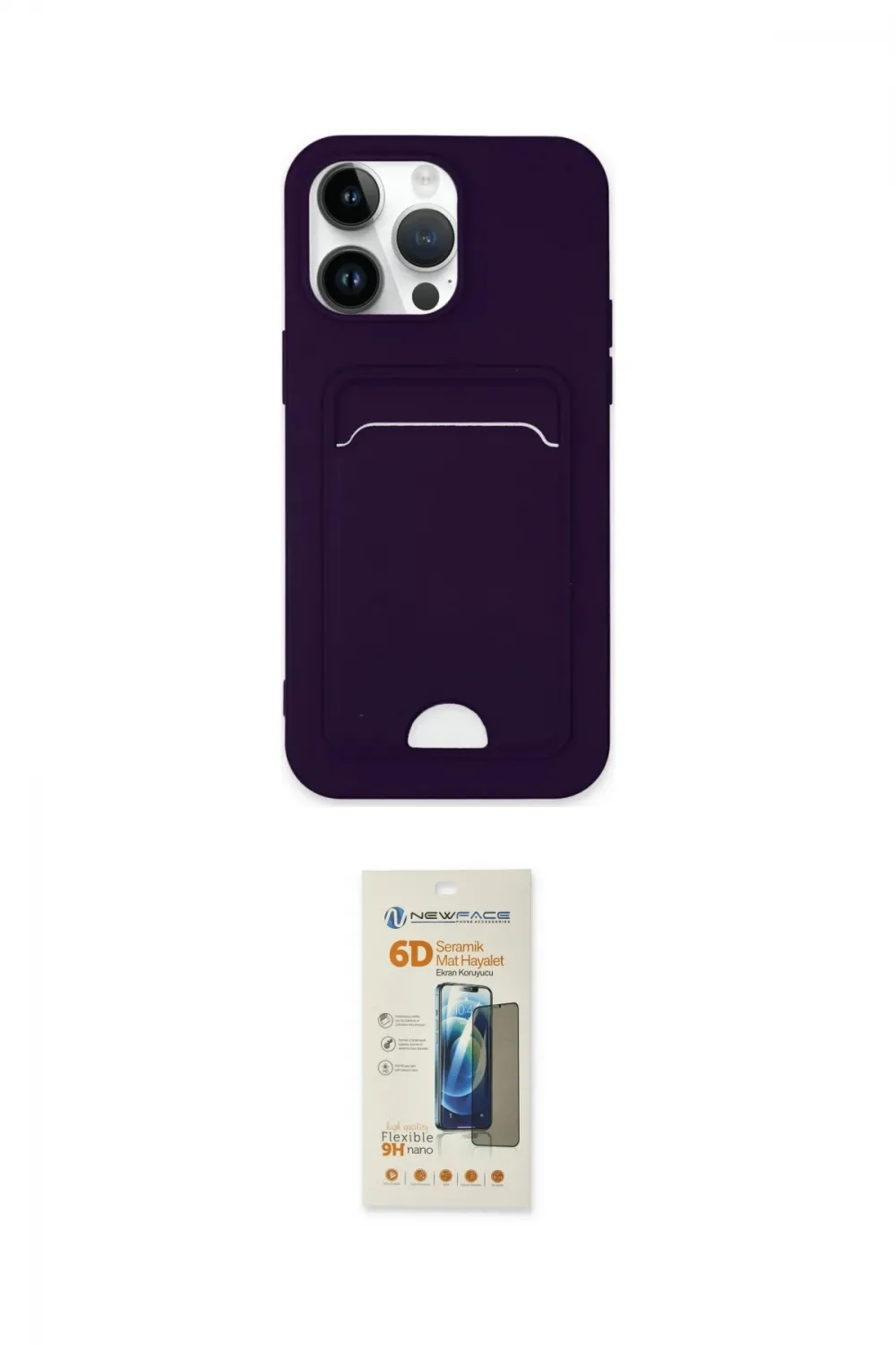 ieg™ iPhone 14 Pro Max Kılıf Vadi Çizgi Prime - Siyah 6D Mat Seramik Hayalet Nano Ekran Koruyucu