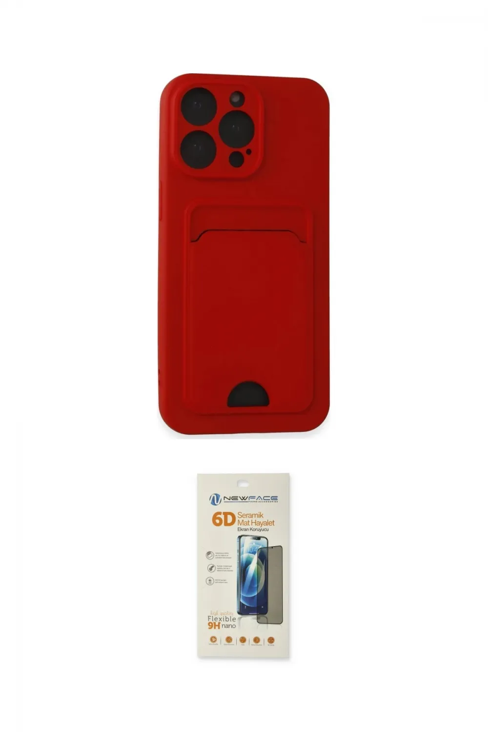 ieg™ iPhone 14 Pro Max Kılıf Vadi Çizgi Prime - Siyah 6D Mat Seramik Hayalet Nano Ekran Koruyucu