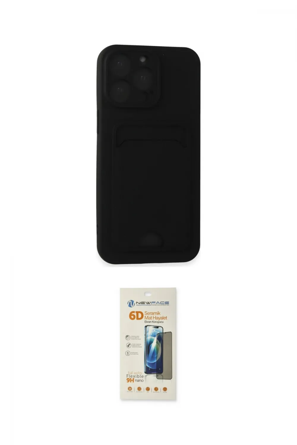 ieg™ iPhone 14 Pro Max Kılıf Vadi Çizgi Prime - Siyah 6D Mat Seramik Hayalet Nano Ekran Koruyucu