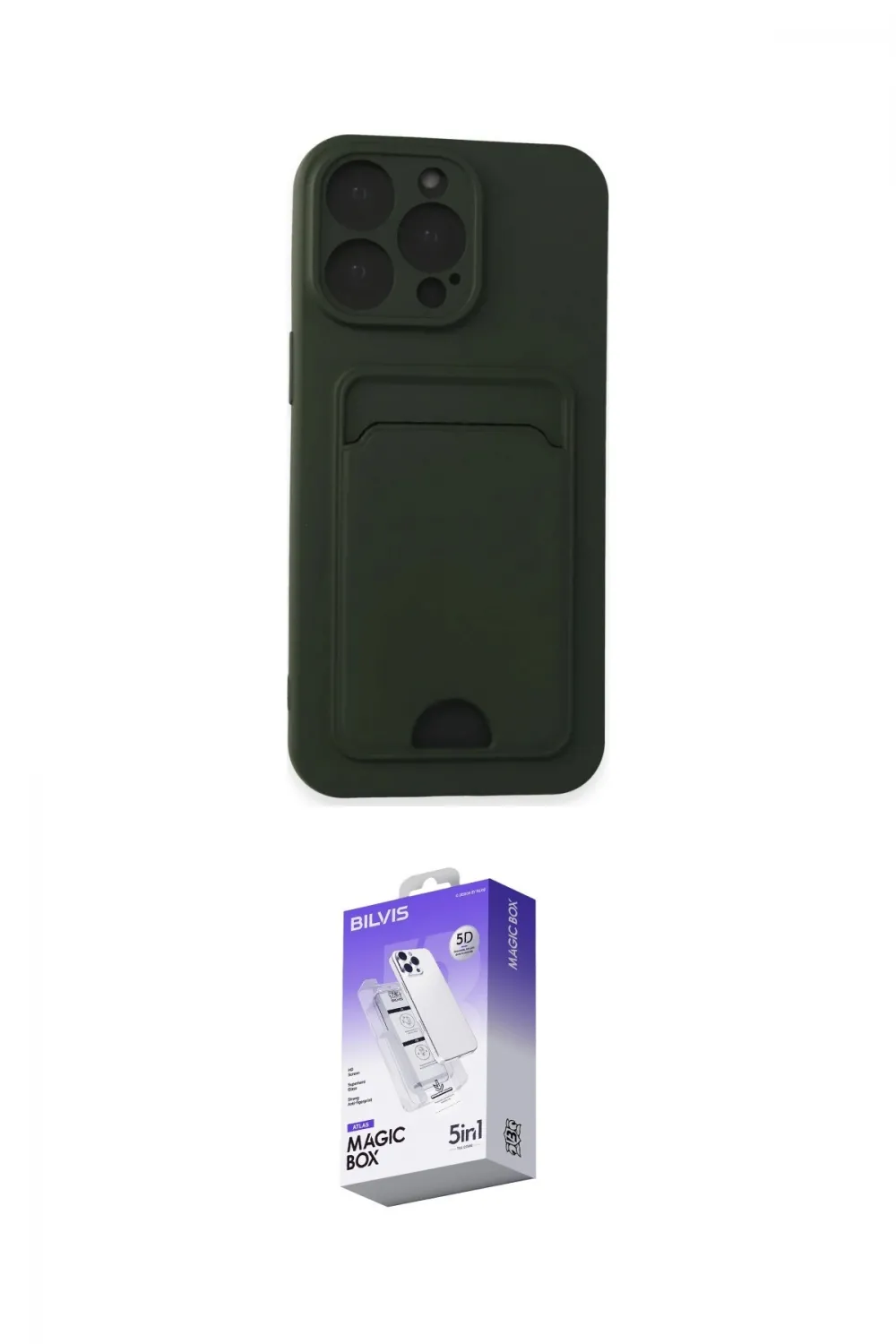 ieg™ iPhone 14 Pro Max Kılıf Vadi Çizgi Prime - Siyah Bilvis 5in1 3D Magic Cam Ekran Koruyucu