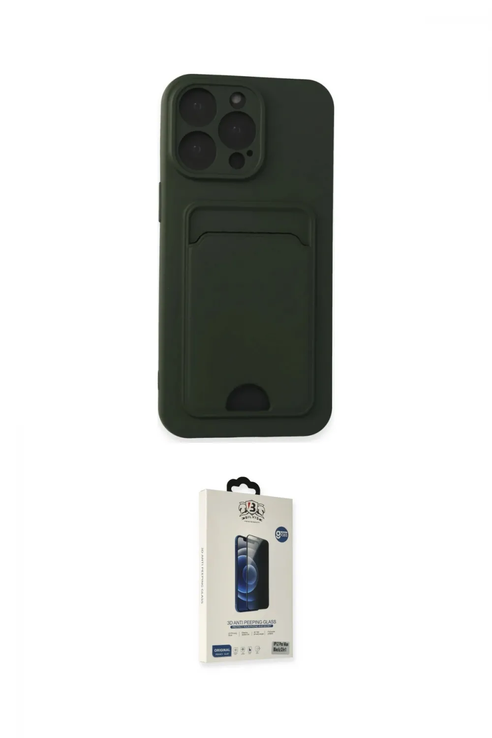 ieg™ iPhone 14 Pro Max Kılıf Vadi Çizgi Prime - Siyah Bilvis Hayalet Cam Ekran Koruyucu