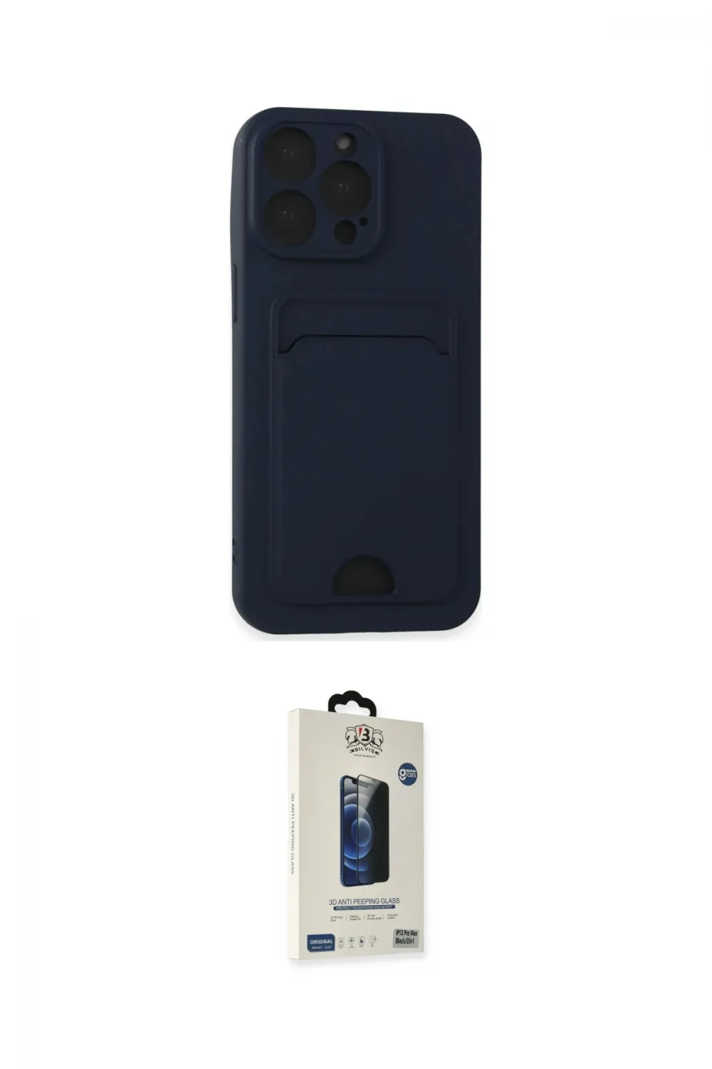 ieg™ iPhone 14 Pro Max Kılıf Vadi Çizgi Prime - Siyah Bilvis Hayalet Cam Ekran Koruyucu