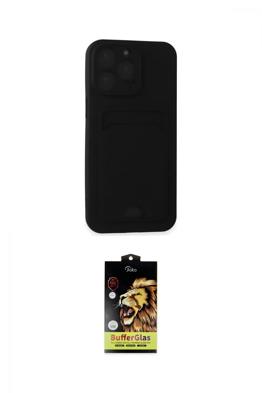 ieg™ iPhone 14 Pro Max Kılıf Vadi Çizgi Prime - Siyah Buffer Cam Ekran Koruyucu
