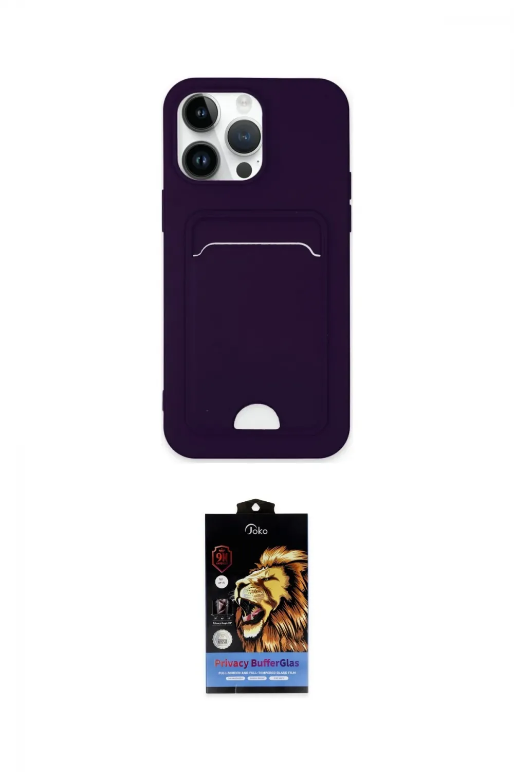 ieg™ iPhone 14 Pro Max Kılıf Vadi Çizgi Prime - Siyah Buffer Hayalet Cam Ekran Koruyucu