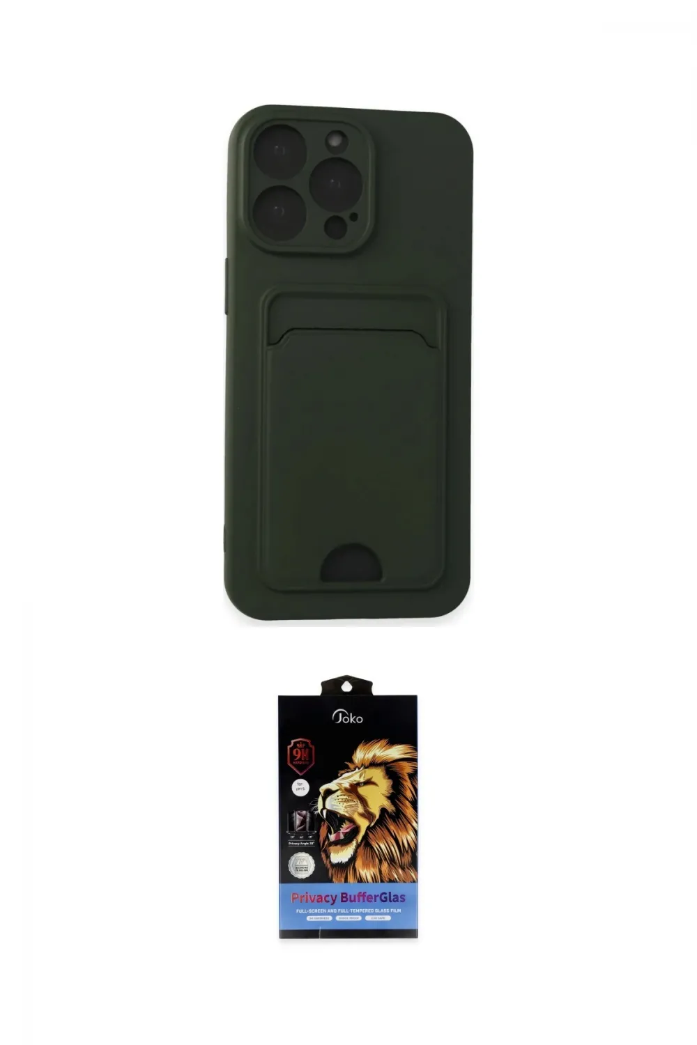 ieg™ iPhone 14 Pro Max Kılıf Vadi Çizgi Prime - Siyah Buffer Hayalet Cam Ekran Koruyucu