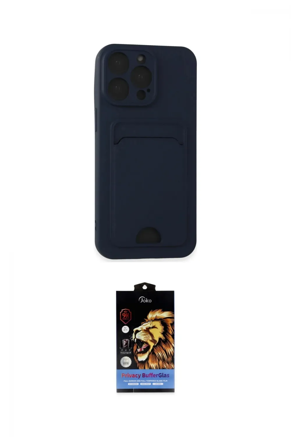 ieg™ iPhone 14 Pro Max Kılıf Vadi Çizgi Prime - Siyah Buffer Hayalet Cam Ekran Koruyucu