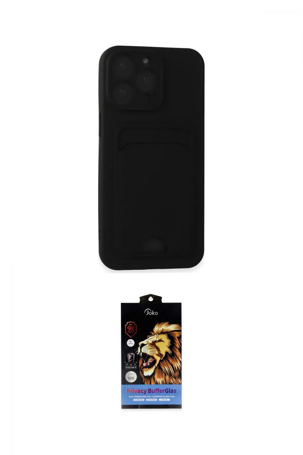 ieg™ iPhone 14 Pro Max Kılıf Vadi Çizgi Prime - Siyah Buffer Hayalet Cam Ekran Koruyucu