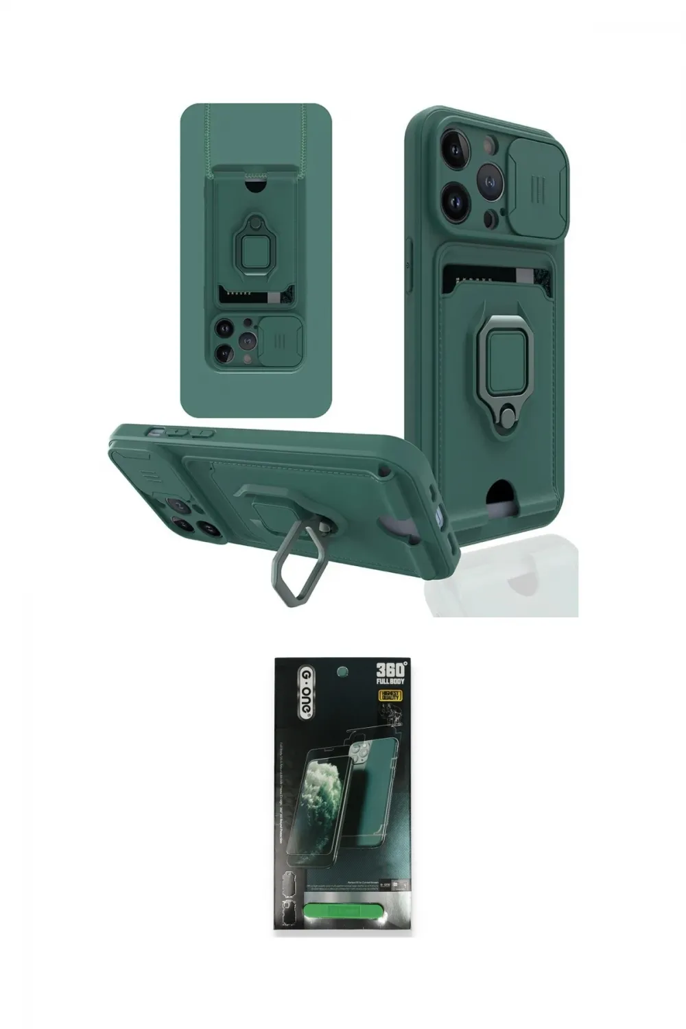 ieg™ iPhone 14 Pro Max Kılıf Vadi Form Prime - Şeffaf 360 Full Body Arka Koruyucu