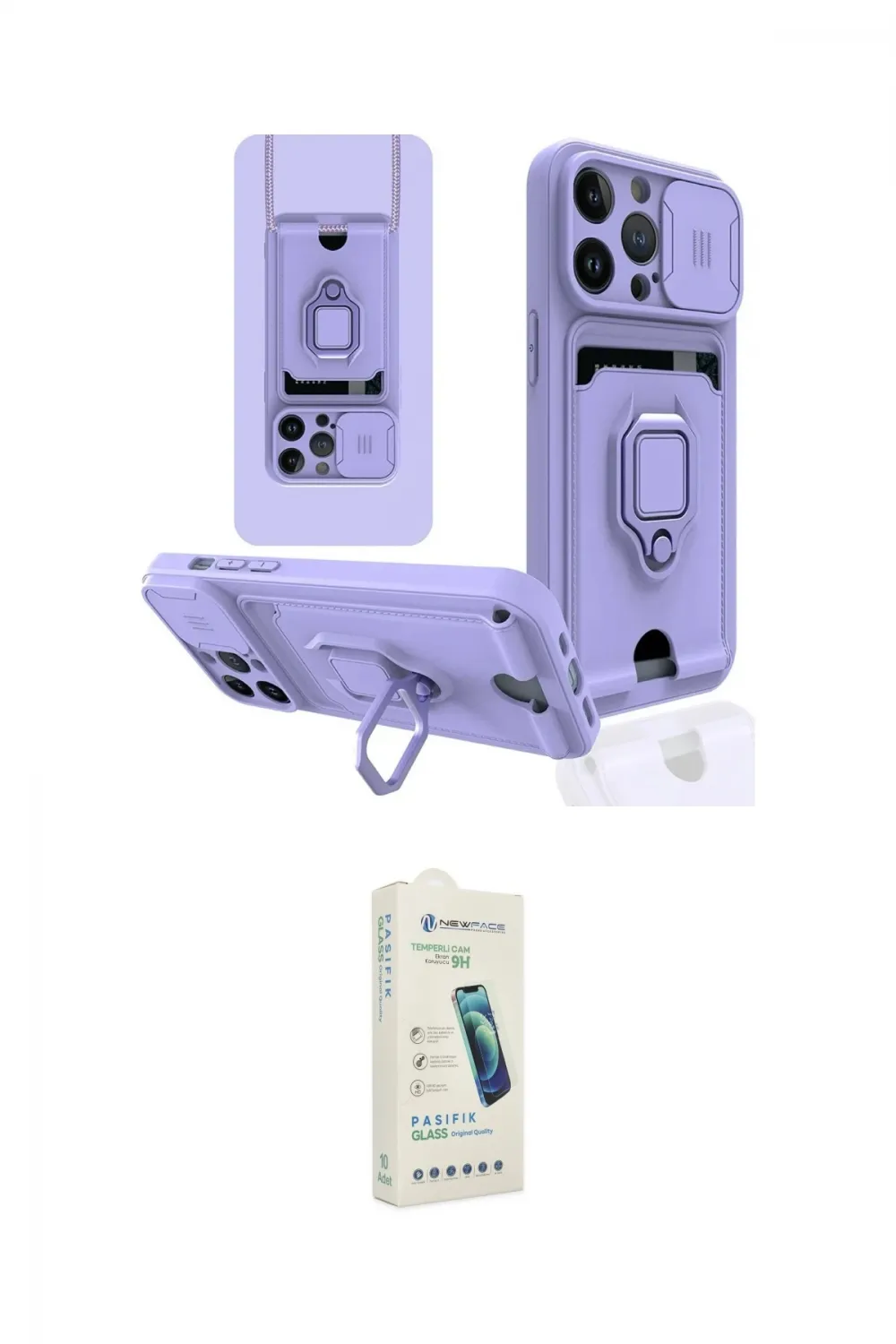 ieg™ iPhone 14 Pro Max Kılıf Vadi Form Prime - Şeffaf Pasifik Cam Ekran Koruyucu