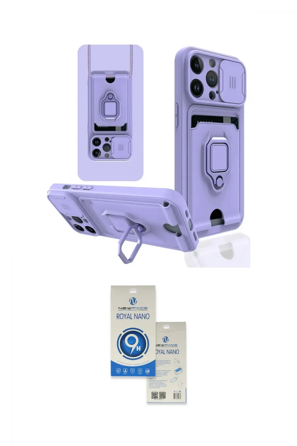 ieg™ iPhone 14 Pro Max Kılıf Vadi Form Prime - Şeffaf Royal Nano Ekran Koruyucu
