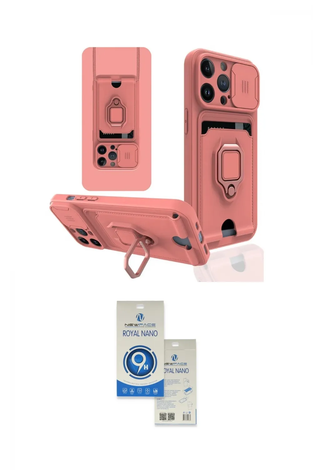 ieg™ iPhone 14 Pro Max Kılıf Vadi Form Prime - Şeffaf Royal Nano Ekran Koruyucu