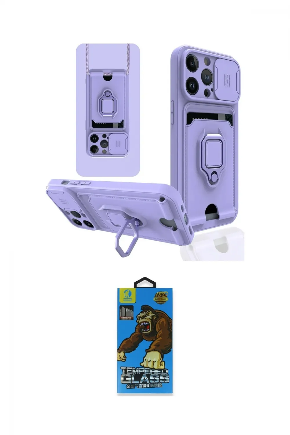 ieg™ iPhone 14 Pro Max Kılıf Vadi Form Prime - Siyah 18D Cam Ekran Koruyucu