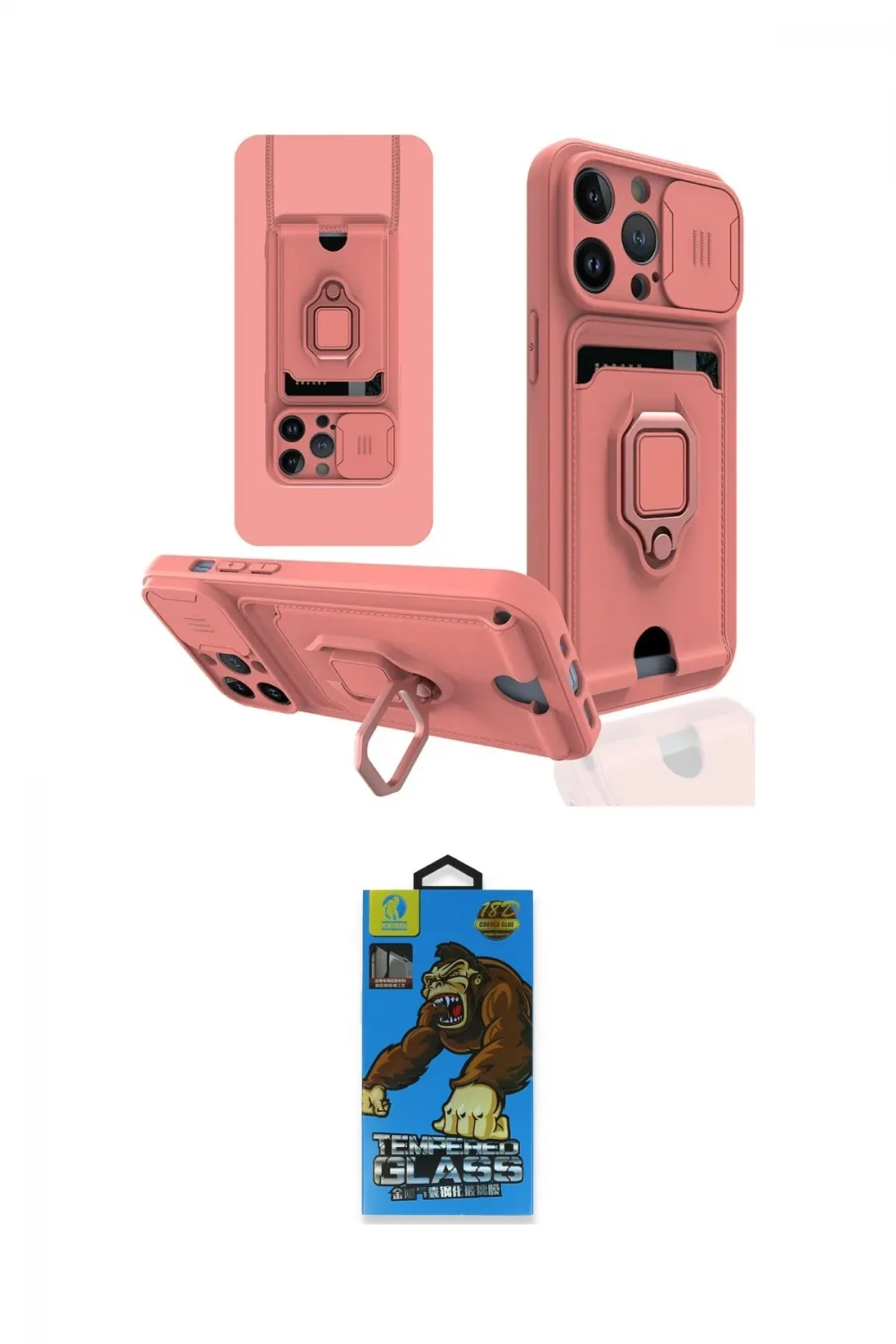 ieg™ iPhone 14 Pro Max Kılıf Vadi Form Prime - Siyah 18D Cam Ekran Koruyucu
